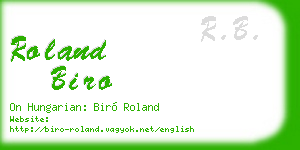 roland biro business card